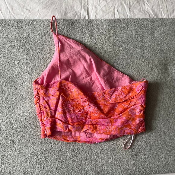 Zara One Shoulder Crop Top - Picture 5 of 6